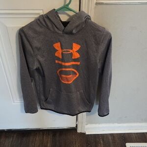 Under Armour Youth Hoodie in Gray and Orange